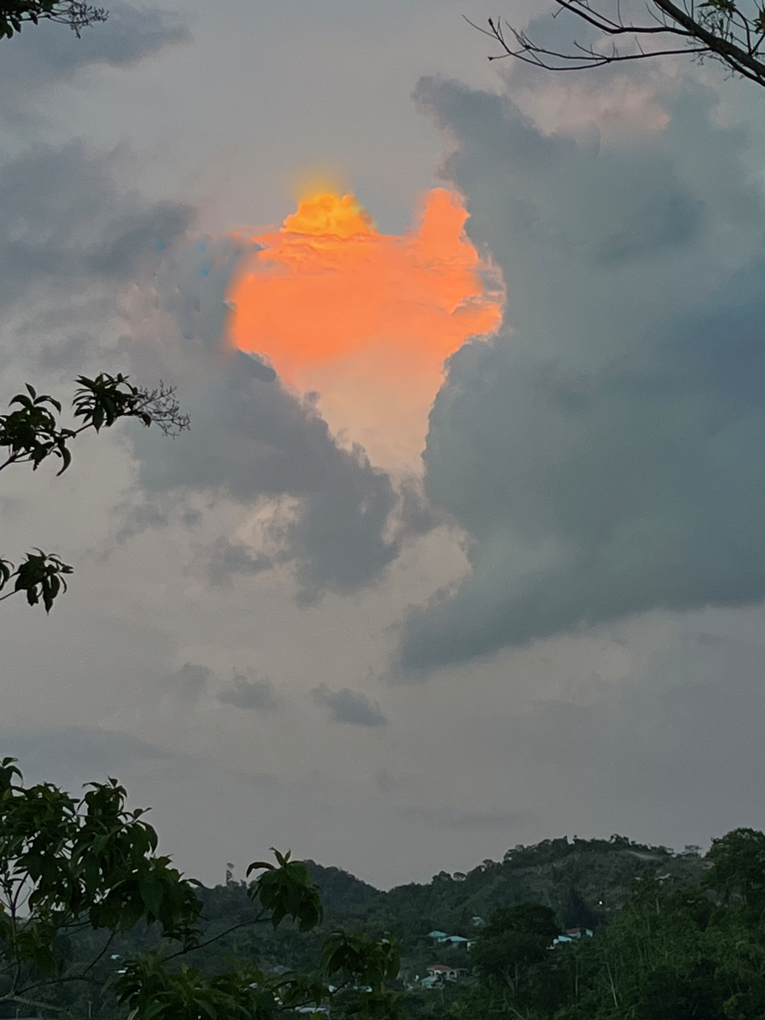 Heart shaped clouds